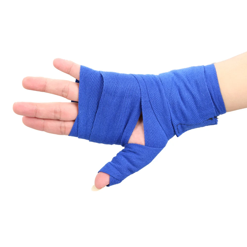 

1 Pair/2PCS Boxing Handwraps Bandage MMA Training Wrist Protect Punch Red Boxing Ring Handwraps Magic Sticker 2.4M Color Random