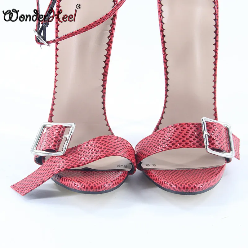 Женские босоножки Wonderheel на очень высоком каблуке 16/18 см пикантные туфли шпильке