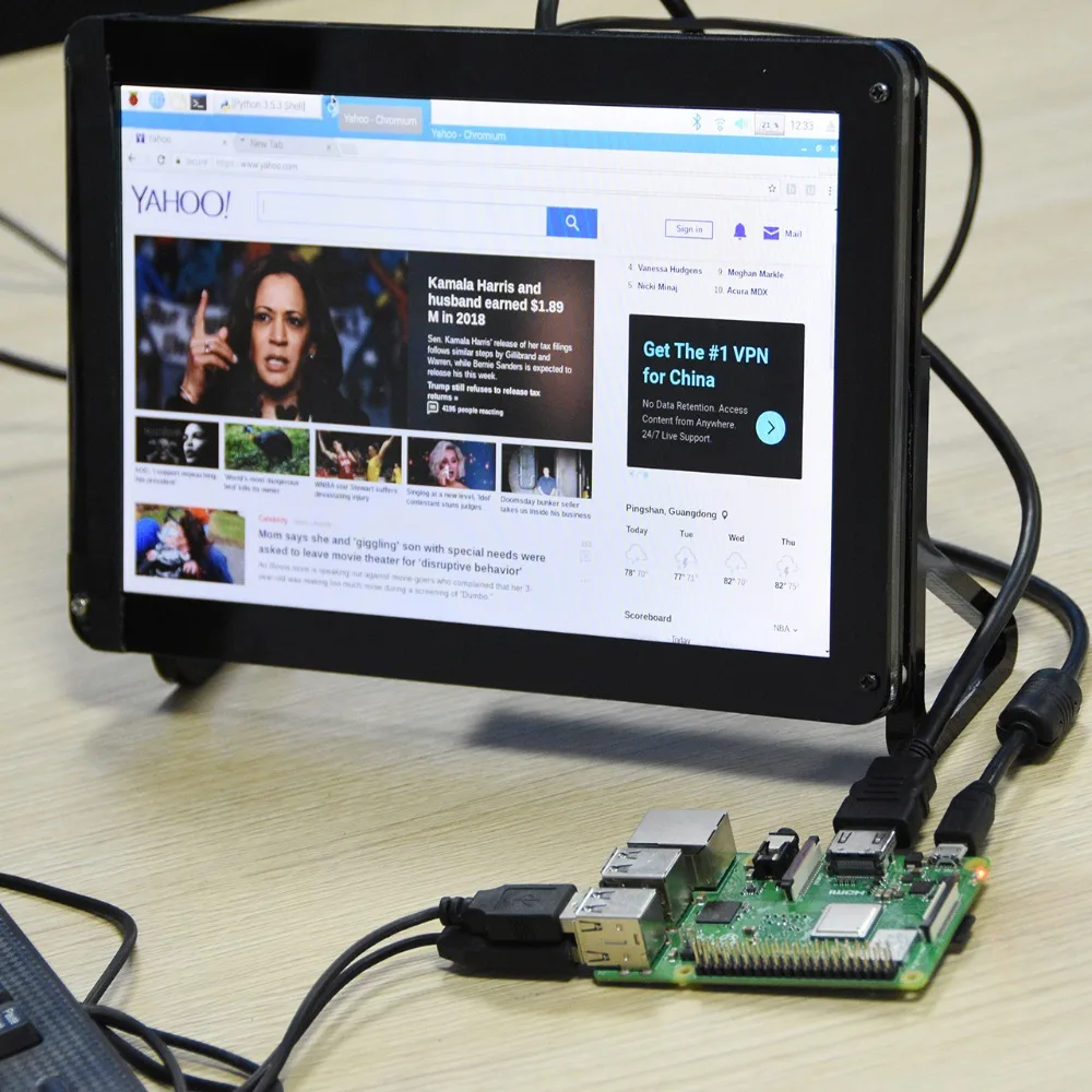Raspberry Pi 3 B + 7 &quotнабор сенсорного экрана Мощность 5 В|Беспроводные адаптеры| |