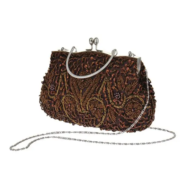 Womens Brand Fashion Polyester Beaded Handbag Wedding Party Prom Clutch Purse Evening Bag for Women Girls(Silver white) Womens Brand Fashion Polyester Beaded Handbag Wedding Party Prom Clutch Purse Evening Bag for Women Girls(Silver white)