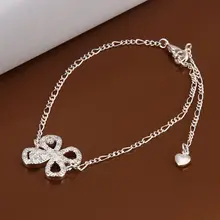 Factory Price Promotion Free Shipping ,High Quality anklets wholesale Fashion Jewelry Solid Heart Pendant Anklet A010