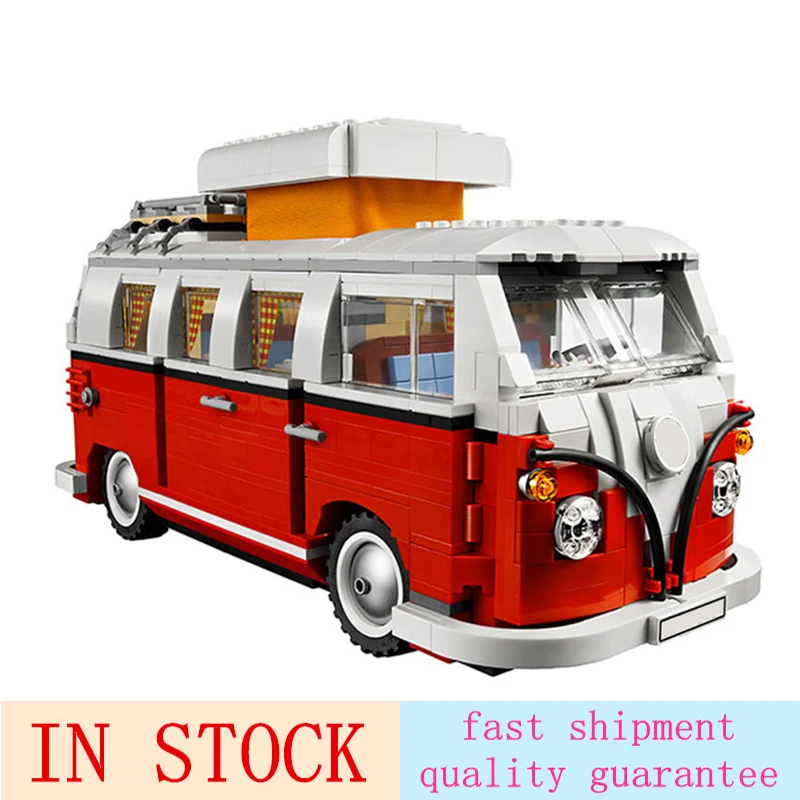 

21001 Bricks 1334PCS Technic Bluding Blocks Volkswagen T1 Camper Van Model Block Compatible 10220 Bricks Toys Birthday Giifts