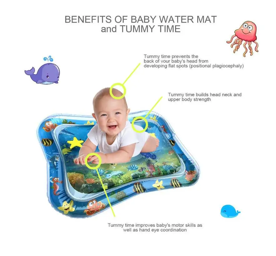 Baby Kids Water Play Mat Inflatable Infant Tummy Time Toddler Fun Infants water water Inflatable mat Fun Activity Play Center Baby Kids Water Play Mat Inflatable Infant Tummy Time Toddler Fun Infants water water Inflatable mat Fun Activity Play Center