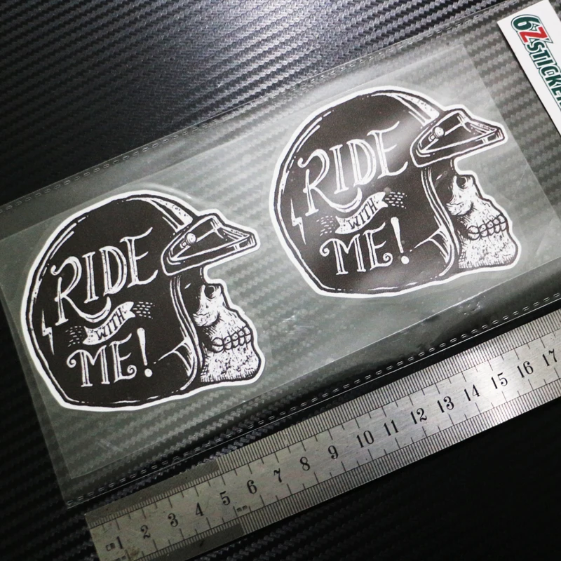 Байкерский череп винтажные наклейки мотоцикл гоночный Чоппер Bobber X2|sticker motorbike|skull