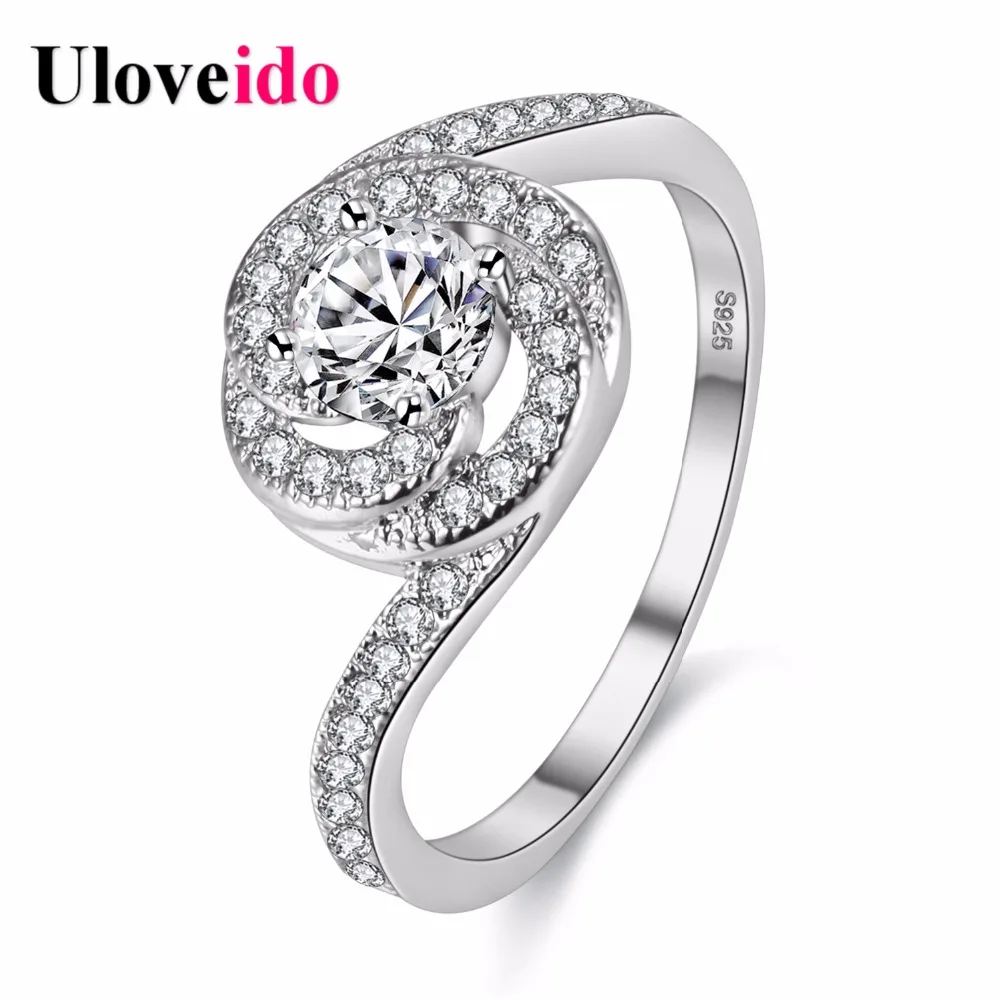 Женское кольцо на палец Bague Mariage свадебное с камнями скидка 15% Y3319 | Украшения и