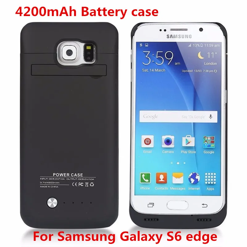 bilder für 4200 mah wiederaufladbare externe backup energienbank ladegerät stehen stoßfall-abdeckung fundas für samsung galaxy s6 edge bilder für 4200 mah wiederaufladbare externe backup energienbank ladegerät stehen stoßfall-abdeckung fundas für samsung galaxy s6 edge