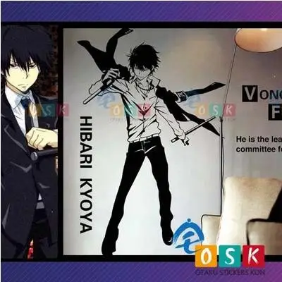 HITMAN REBORN кёя Хибари виниловая наклейка на стену s Decal Decor домашнее украшение аниме