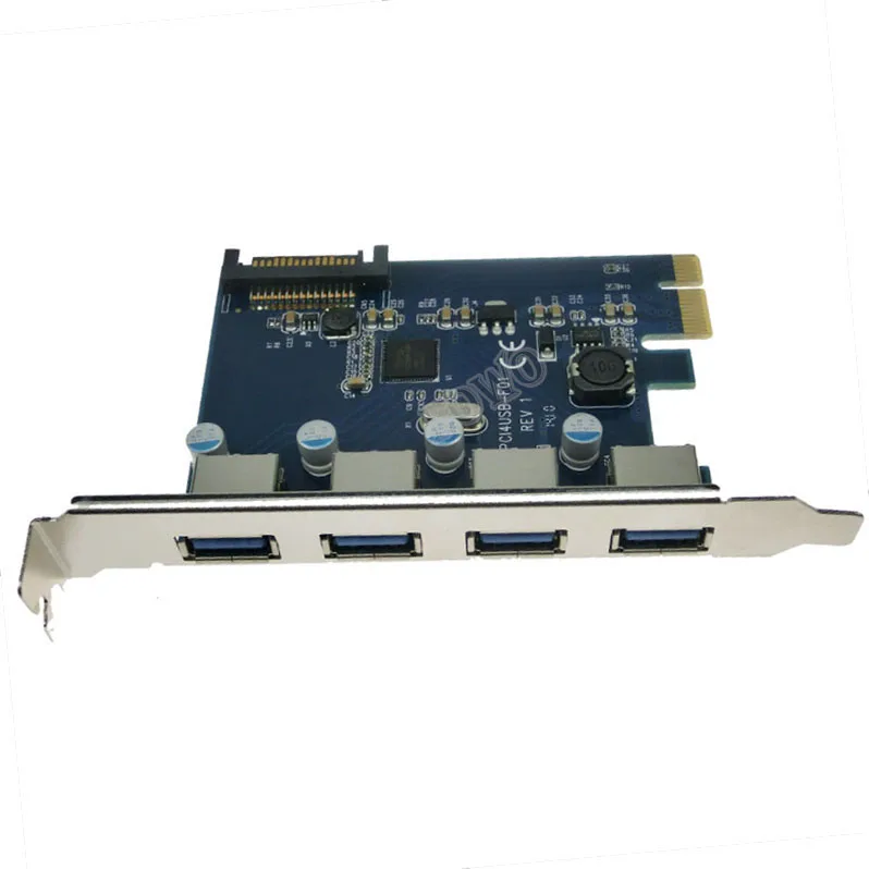 Хит продаж 4 портовый Суперскоростной USB 3 0 PCI Express адаптер для карты контроллера 15