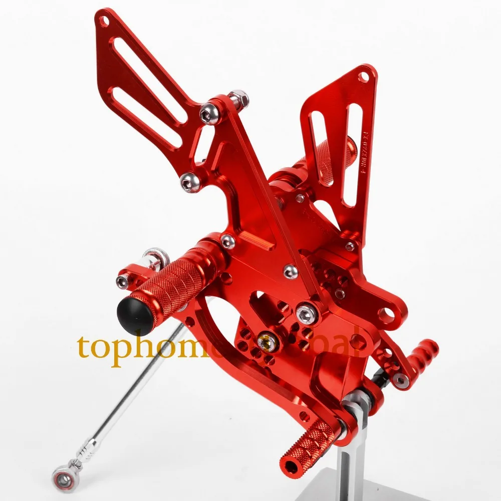 CNC Motorcycle Parts Red Rearsets Foot Pegs Rear Set For KAWASAKI ZX10R