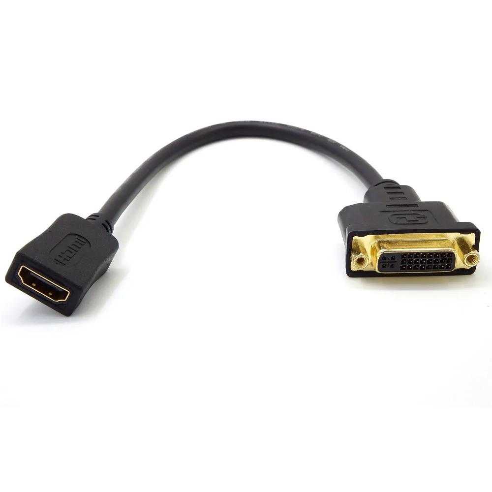 HDMI Женский к DVI I 24 + 5p адаптер конвертер кабель usb sata riser card rj45 разъем dvi d vga двойной