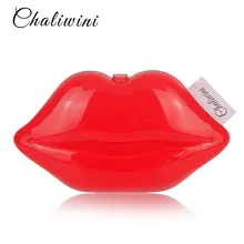 Hot sales Sexy Lip Acrylic Clutch Bag with Gold Chain Designer Luxury Handbag Crossbody Bag for Women Party Evening Clutch Purse fasiqi local tyrants gold a bag of crocodile leather handbag with a handbag with a long zipper bag with gold gold