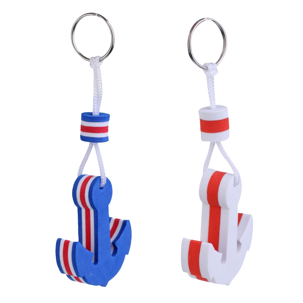 Creative Key Chain Yachting Boating Floating Key Chain Key Ring Anchor Shaped Marine Sailing Boat Float Creative Key Chain