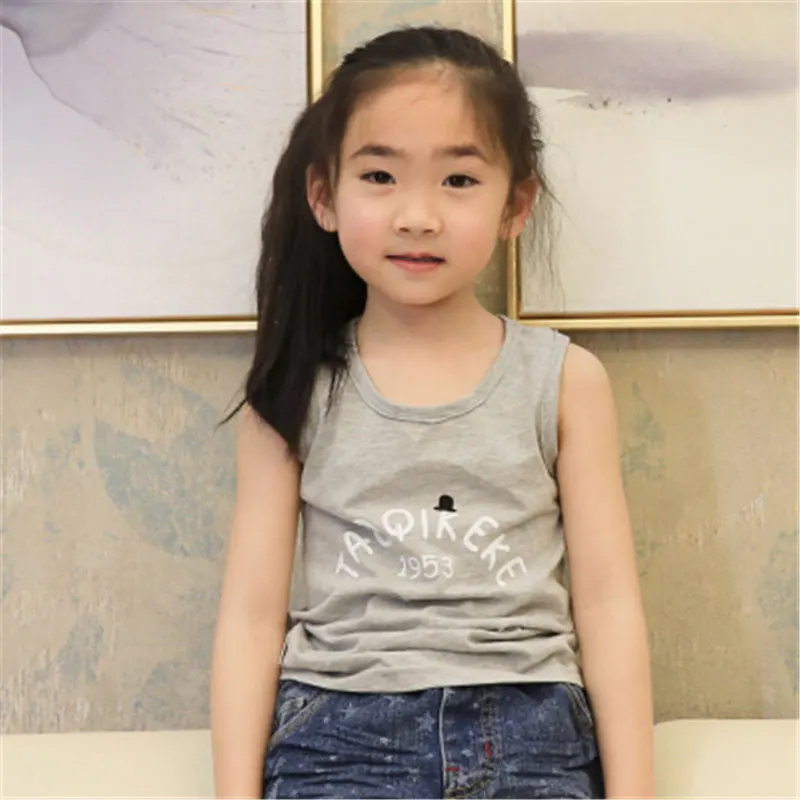 Girls Cotton Tank Top Casual Underwear For Boys Children Sleeveless Camisoles Kids Summer Cute