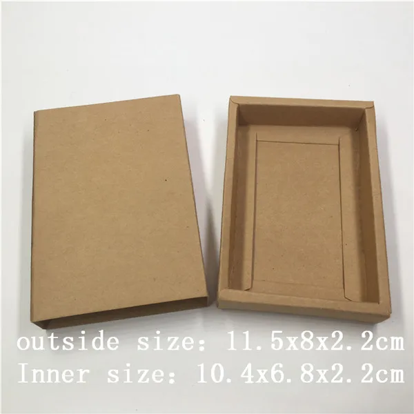 10 pcs various sizes of vintage kraft paper drawers a variety of patterns design wedding candy / chocolate / cookie box - Цвет: 11.5x8x2.2cm