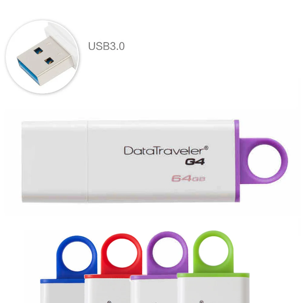 Kingston флеш накопитель USB 3 0 ручка 16 ГБ 32 64 Гб 128 цветная высокоскоростная Флешка