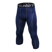 Muscleguys летние мужские компрессионные колготы 3/4 брюки спортивная одежда облегающая фитнес брюки джоггеры леггинсы зауженные тренажерные залы брюки