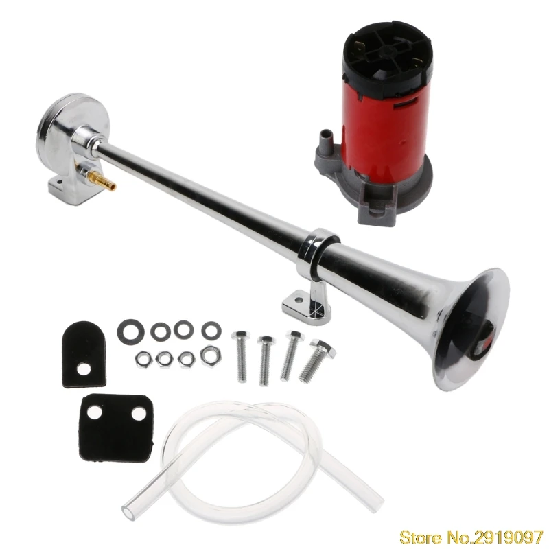 Truck Air Horn 12V 150dB Air Horn Chrome Super Loud with Compressor For