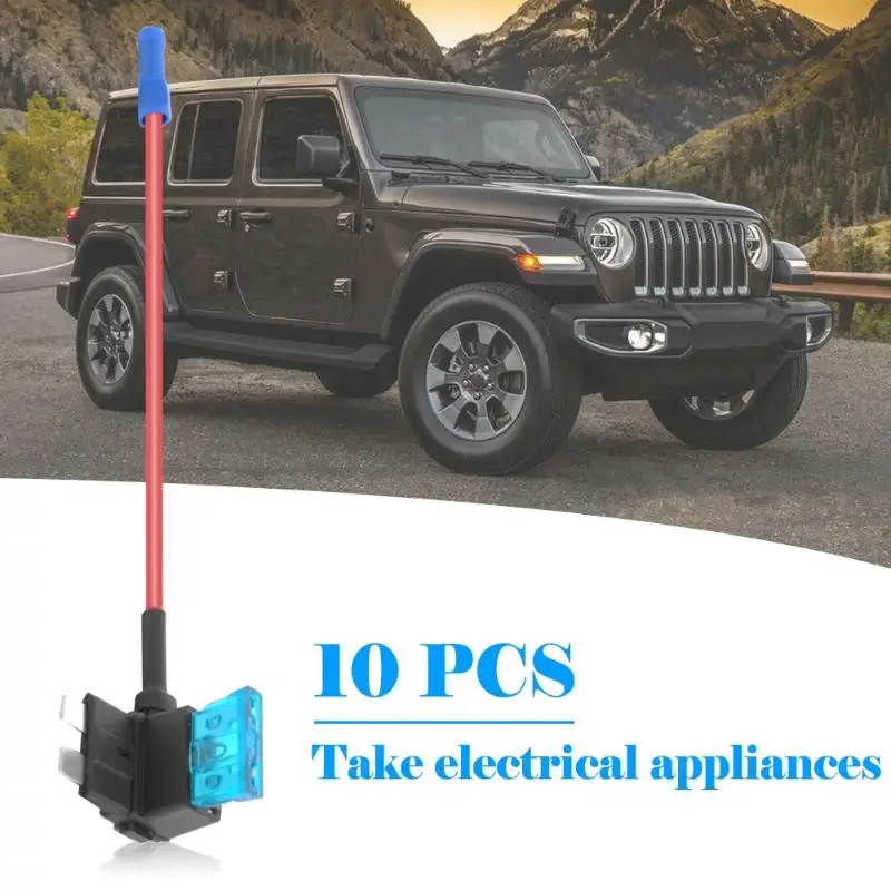 10 упак. 12 В 15Amp автомобиль Add-a-circuit плавкий предохранитель адаптер Комплект с 10 шт. 15A ATO плавкие предохранители