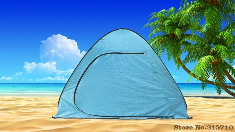 Sombra para Abrir Barraca de Praia Barraca de Acampamento Uv50 plus Proteção ao ar Portátil Pop up Automático Rápido Set up Praia Tendas Livre 200x130x130 cm 5 rápido configurar acampamento praia sombra tendas para