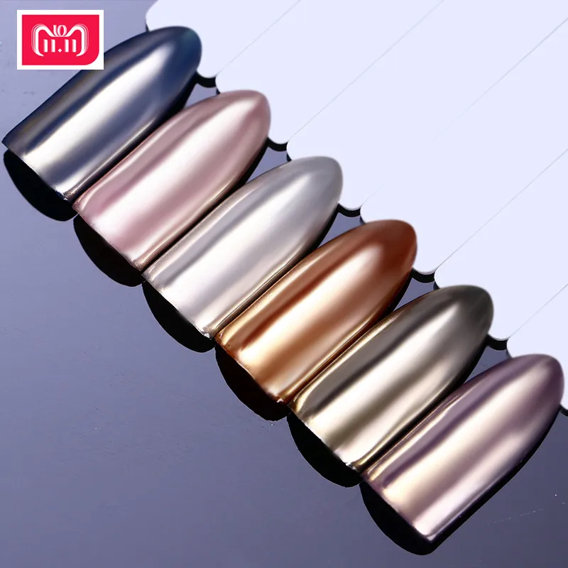 Mirror Silver Rose Gold Nail Glitter Powder Shinning Champagne UV Gel Polish Decoration Chrome Manicure Pigment For Nail Art DIY
