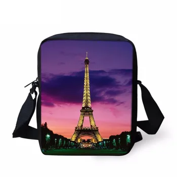 

Fashion Landscape Paris Eiffel Tower Print Women Men Messenger Bags Brand Design Mini Crossbody Bag Ladies Handbags Sumka