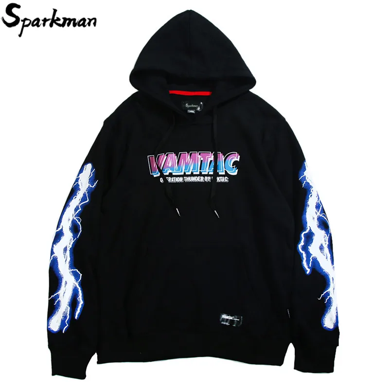 Cena Mężczyźni bluza z kapturem harajuku Streetwear fajne Ligtning żywe 3D drukuj bluza z kapturem w stylu hip hop bluza z kapturem jesień 2018 bluza z kapturem modna bawełniana