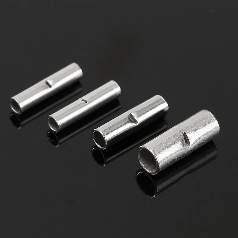 200pcs Copper Butt Splice Connectors Cable Wire Crimp Solder Terminals 22-10AWG With Box