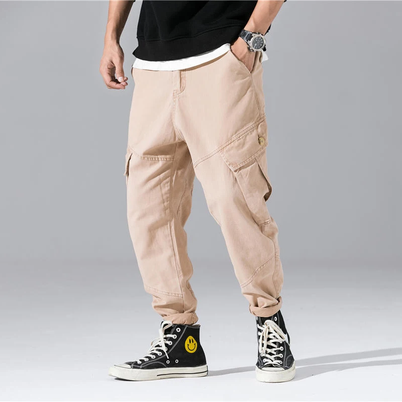 Men Black Cargo Pants 2019 Mens Japanese Streetwear Sweatpants Male Winter Joggers Pants Trousers Y1337