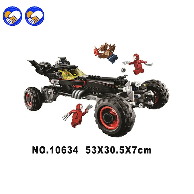 

A toy A dream 610pcs 10634 BATMAN MOVIE The Batmobile Building Blocks set DIY Bricks toys Gift children Legoingly 70905