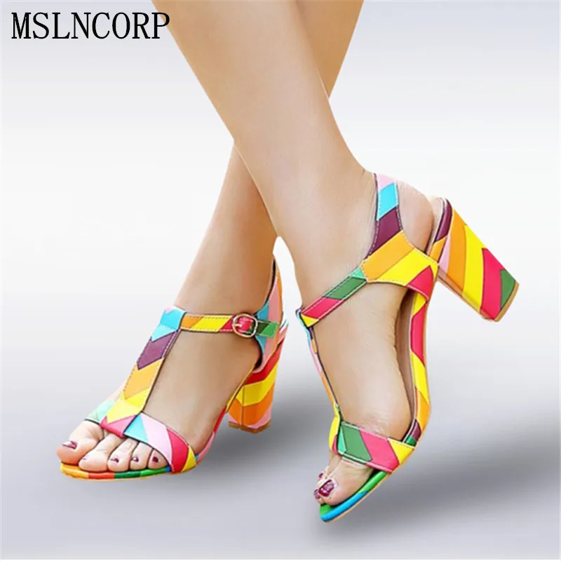 Plus Size 34-44 Summer Patent Leather Women Sandals Fashion Square High Heels Ladies Pumps Sexy Party Dress Shoes Woman Sandals Plus Size 34-44 Summer Patent Leather Women Sandals Fashion Square High Heels Ladies Pumps Sexy Party Dress Shoes Woman Sandals