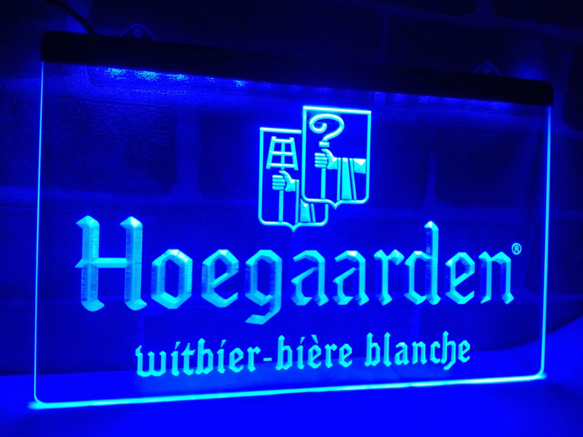 

LE173- Hoegaarden Belgium Beer Bar LED Neon Light Sign home decor crafts