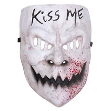 The Purge 3 Kiss Me предвыборная пластиковая страшная маска реквизит Необычные Ужасы Хэллоуин