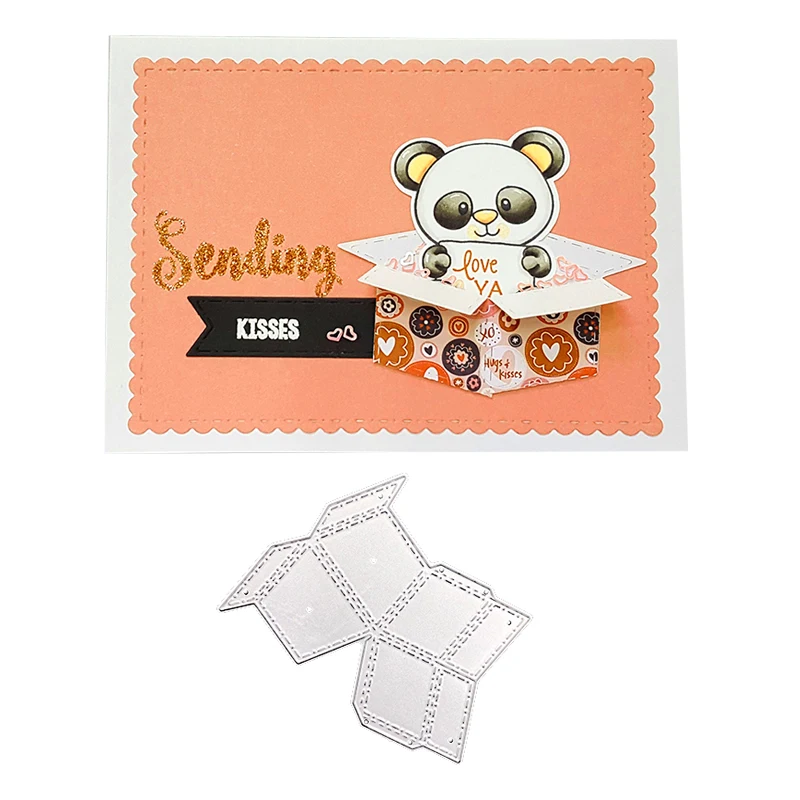 

Julyarts Metal Cutting Dies Cut 3D Gift Box Present Case Scrapbooking Paper Craft Card Album Punch Art Cutter