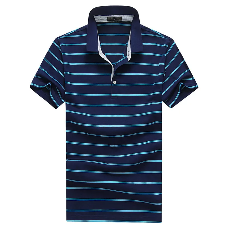 2017 summer stripe short sleeves Men's fashion Polo shirts men high