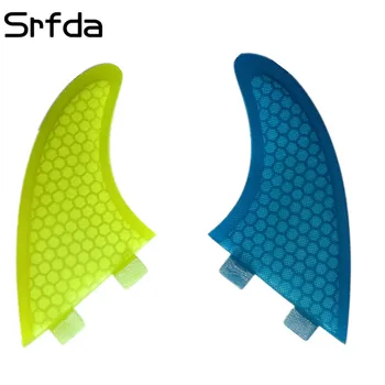 

srfda Free shipping surf fin size AM-2 blue yellow Surfboard fin large size SUP Surfboard fins