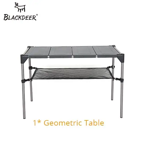 BLACKDEER Outdoor Camping Desk Aluminum Alloy Folding Table Portable Picnic Fishing Beer Table Lightweight Rain-Proof Detachable Single Table