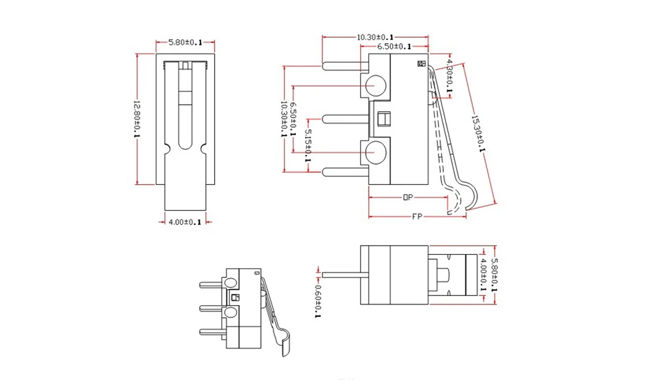 10 шт. 125V 1A SPDT Миниатюрный Микро рычажный переключатель