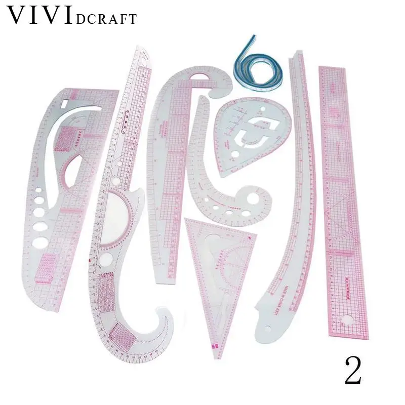 

Vividcraft Office Supplies 5pcs/Lot and 9pcs/Lot Patchwork Ruler Set Straight Ruler Drafting Tools Cutting Ruler Sewing Rulers