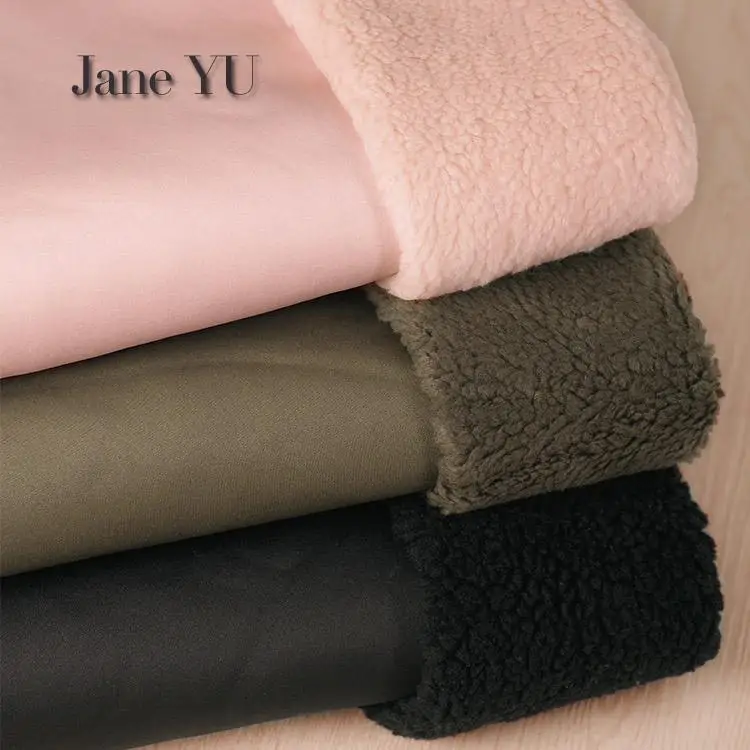 Зимняя утолщенная композитная ткань JaneYU из овечьей шкуры 1 шт. = 50x145 см меховое