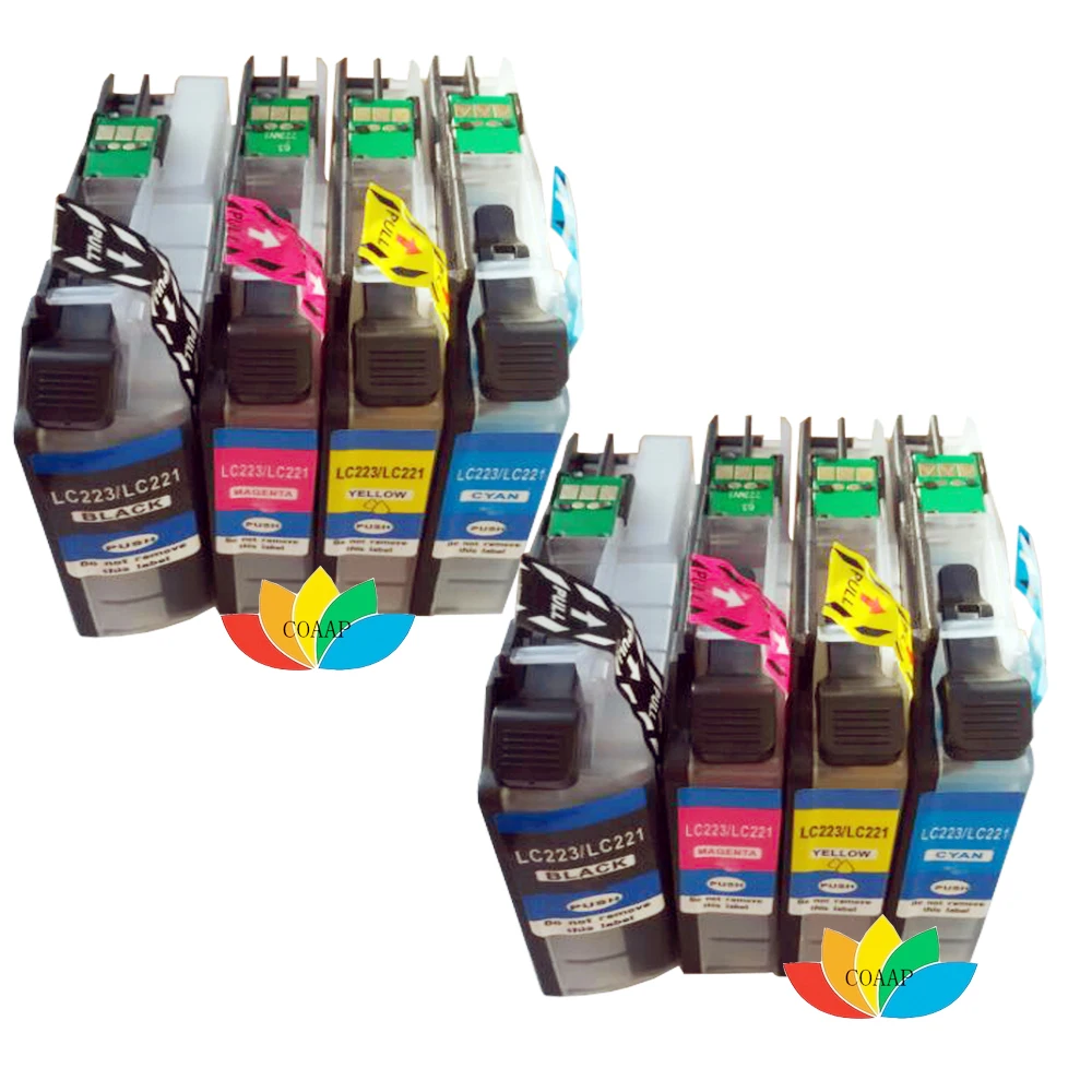 

8 Ink Cartridge for Brother LC 223 DCP-J4120DW MFC-J4420DW MFC-J4620DW MFC-J4625DW MFC-J5625DW MFC-J5720DW
