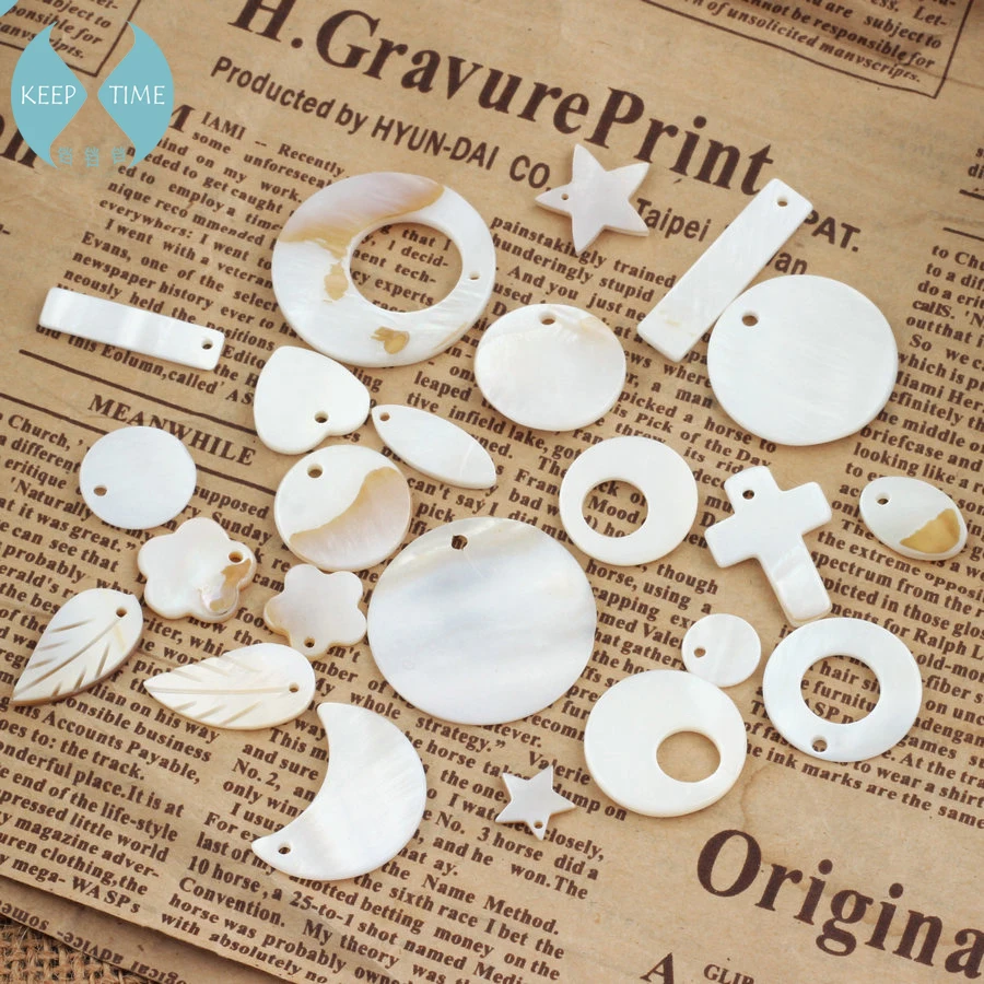 

Ritoule Natural white shell changfangyuan geometric modeling DIY Korea minimalist Earrings handmade jewelry accessories material