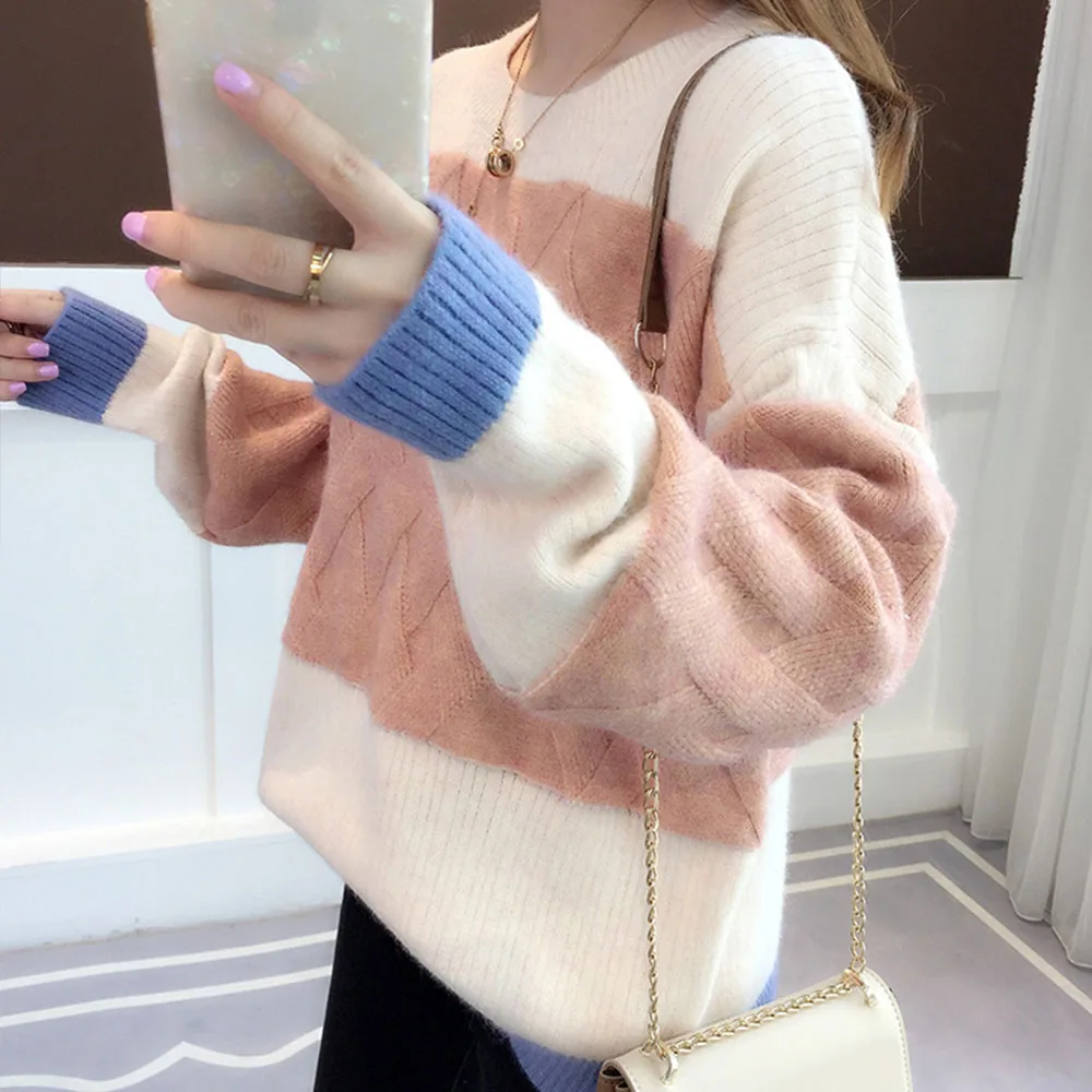 Cardigan Pullover Sweater Women O-neck Harajuku Korean Cashmere Sweater Chompas Para Mujer Sueter Mujer Invierno 2018