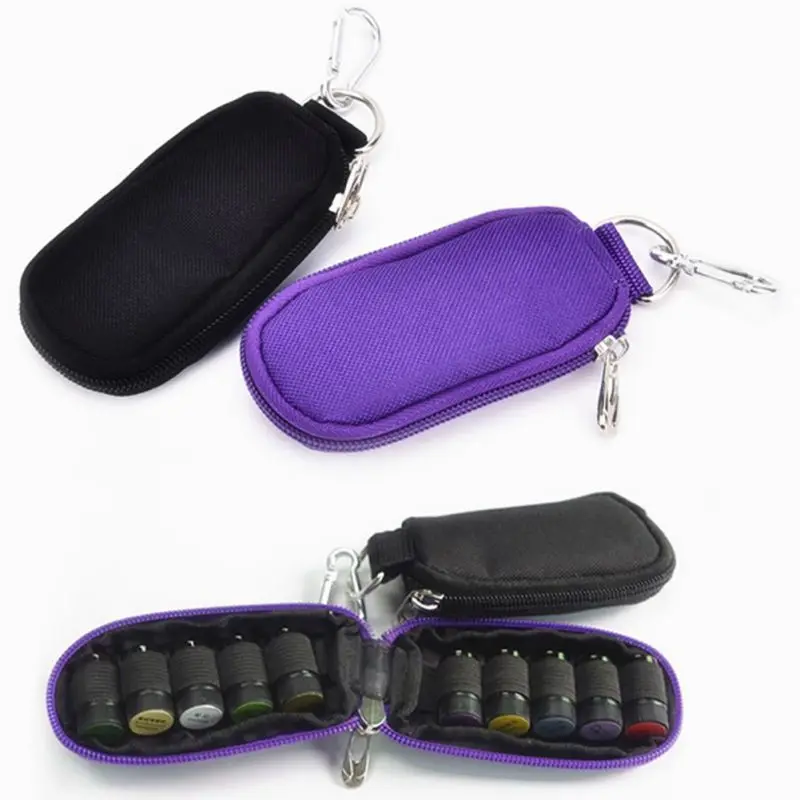 

10-Cell Sub-Bottled Portable Bag Cosmetic Essential Travel Containing Holder Carry Storage Oils Small Case Bottles