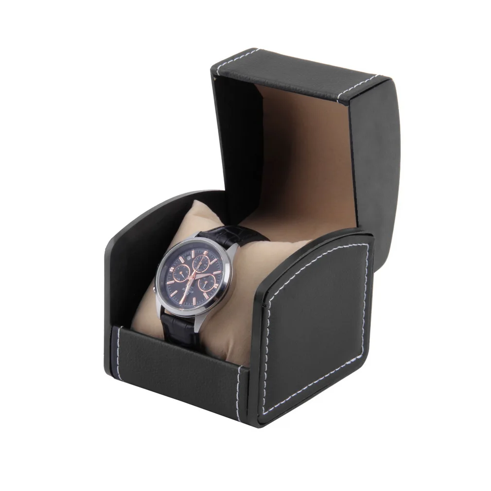 Новая роскошная коробка для часов, чехол для дисплея, подарочные коробки, коробка для часов из натуральной кожи с подушкой, упаковка для часов, браслет, кольцо, серьги