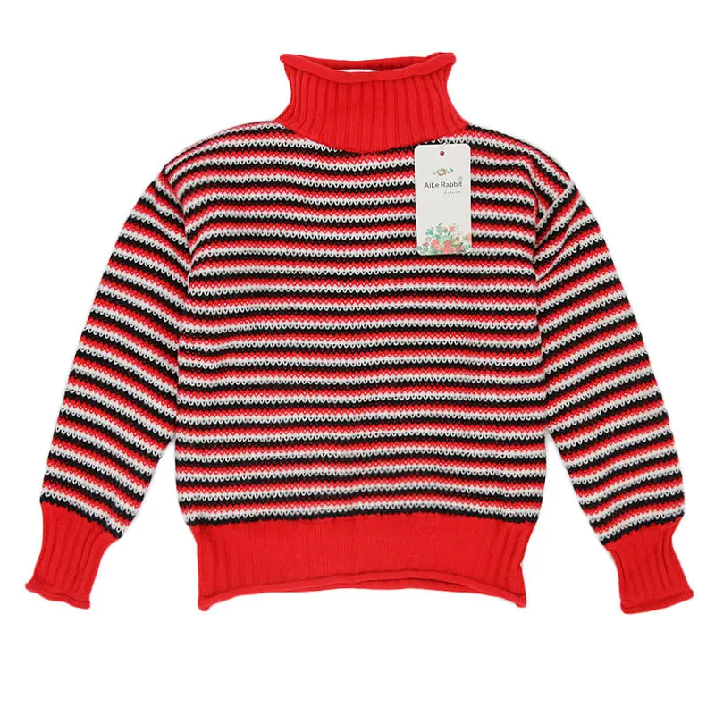 

2017 new winter children's sweater Add hair thickening stripe in private sweater coat A undertakes to