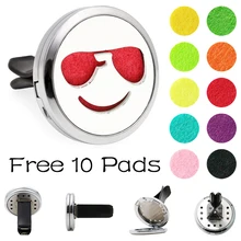 Автомобильный орнамент 30 мм Экспрессия магнит из нержавеющей стали Открытый парфюм вентиляционный Зажим Автомобильный диффузор эфирного масла освежитель воздуха подарок