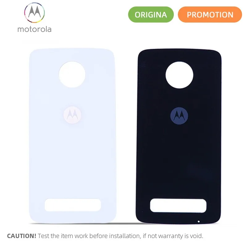 

Original Rear Back Cover For Motorola Moto Z Play Back Glass Replacement Battery Cover Z Play Droid XT1635 Black White