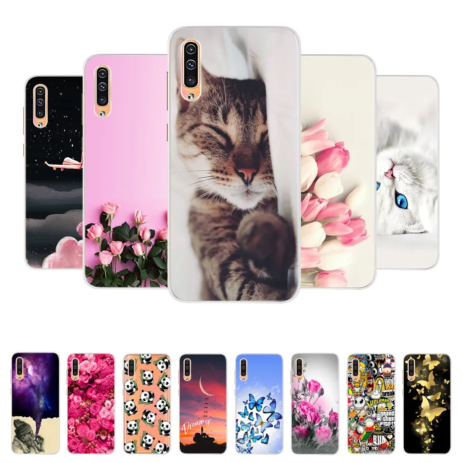 Per Samsung Galaxy A50 Custodia Cover Posteriore In Silicone Custodia Per Telefono Per Samsung A50 A 50 A505 A505F Sm-A505F Custodia Morbida Coque Par
