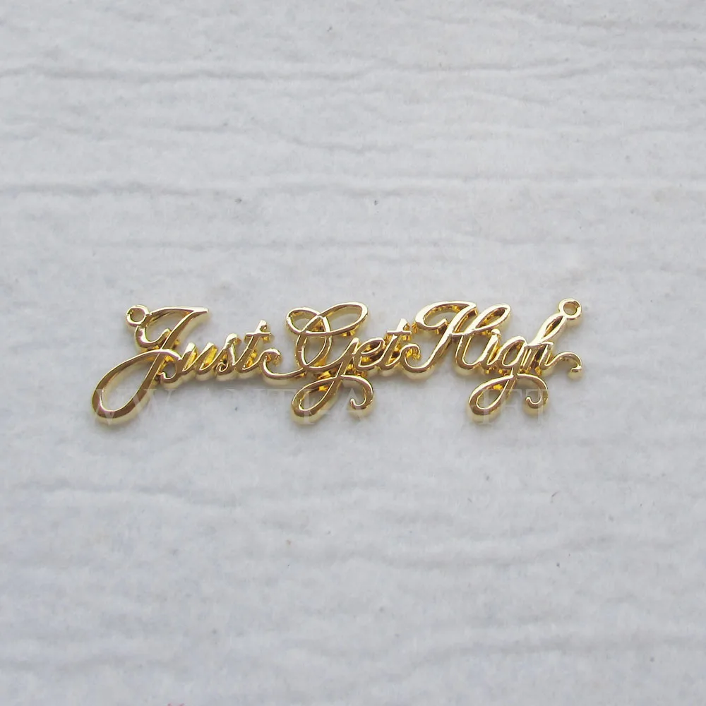 Custom hard enamel gold plated 1.5" letter of lapel pins different