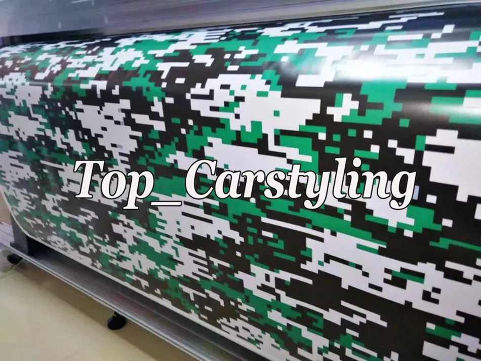 green pixed camo digital Tiger car wrapping covering with air bubble free (17)